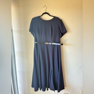 Calvin Klein size 16 midi size 16 navy blue dress